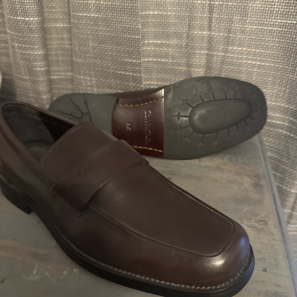 Calvin Klein Men's Dark Brown Slip-On Loafers
